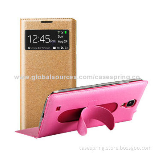 Leather Cases for Samsung Galaxy S4/S5 PU Leather Material with Silk Texture Cases